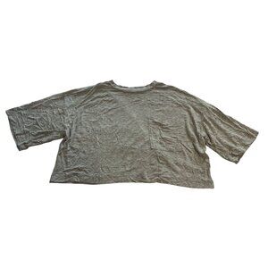 Joah Brown Crop Top in Grey